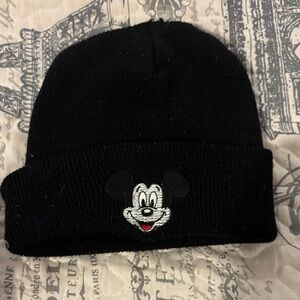 Black Kids Beanie with Embroidered Character